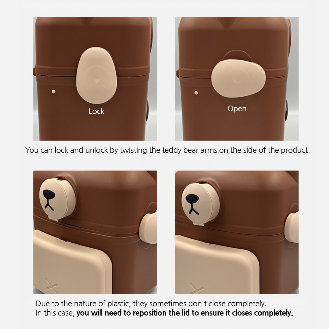 Cute Brown Bear First-Aid Storage Box