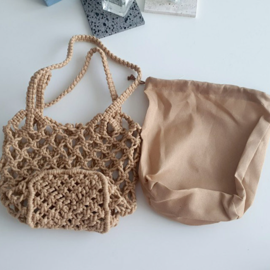 Vintage Mini Woven Shoulder Bag