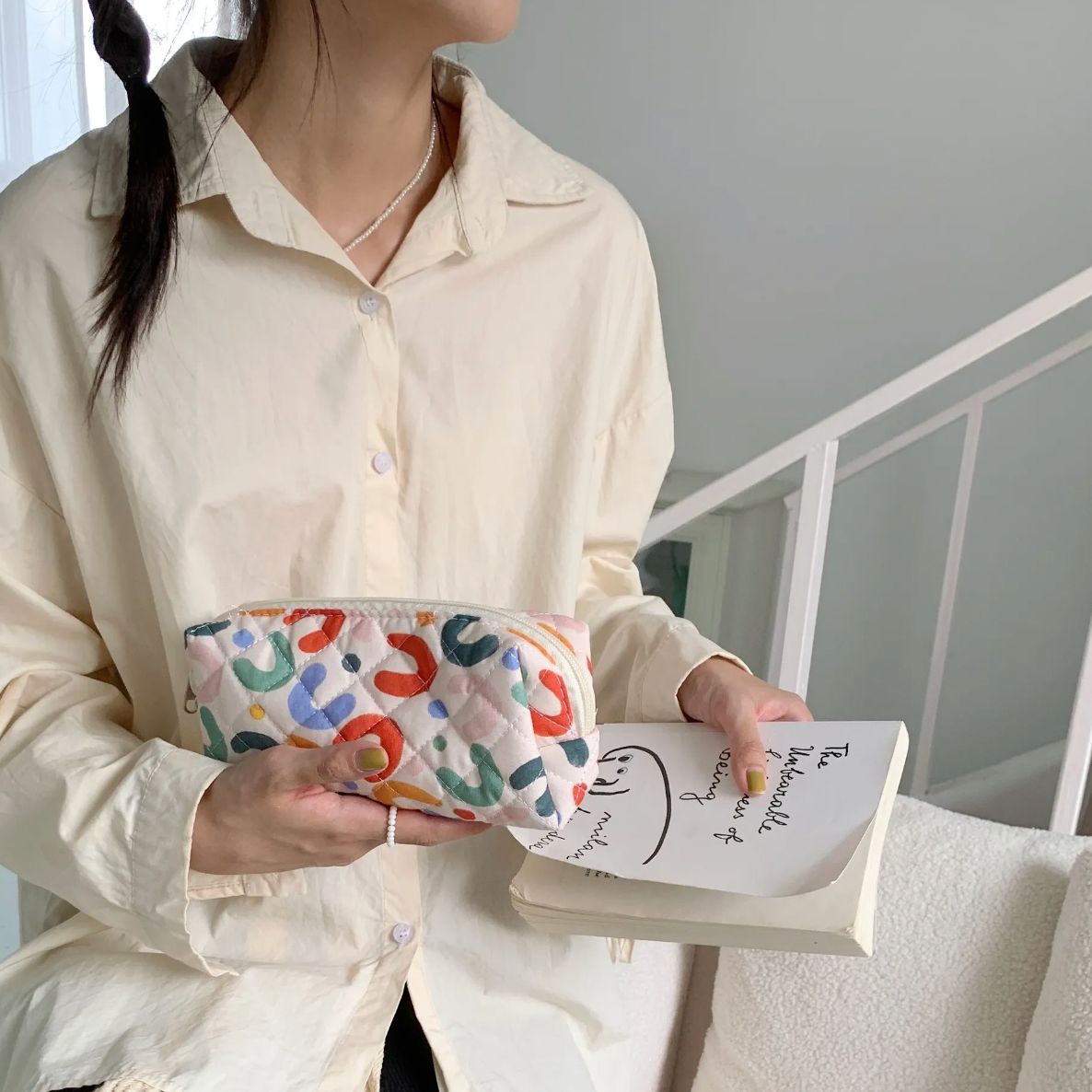 Cute Floral Cosmetic Storage Bag