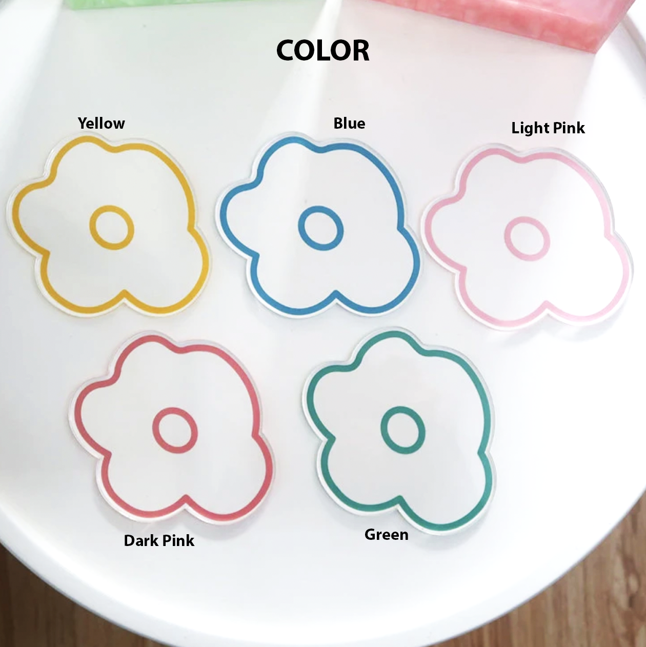Acrylic Transparent Flower Coaster