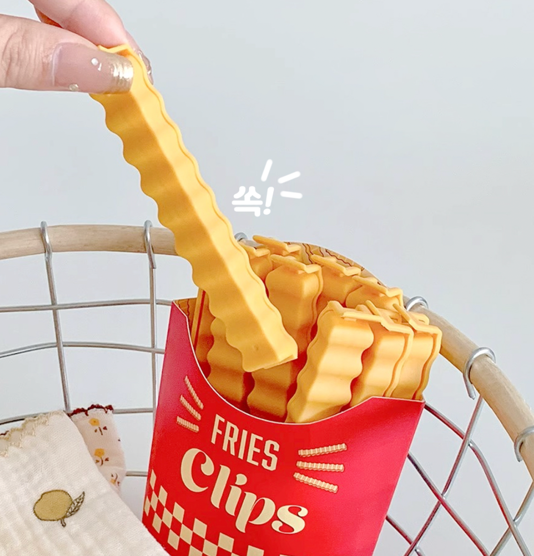 Cute French Fries Bag Clips set
