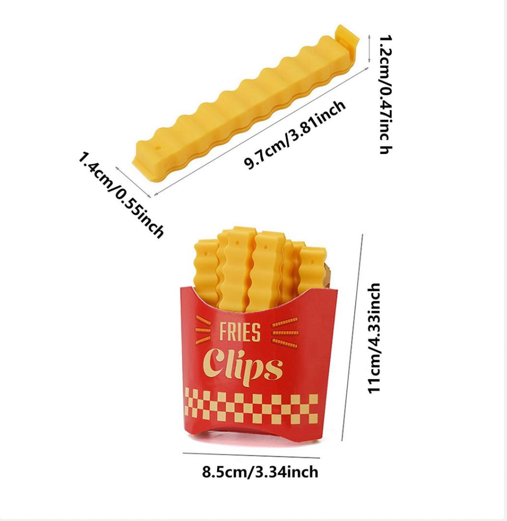 Cute French Fries Bag Clips set