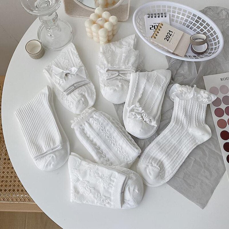 Lovely White Lace Socks