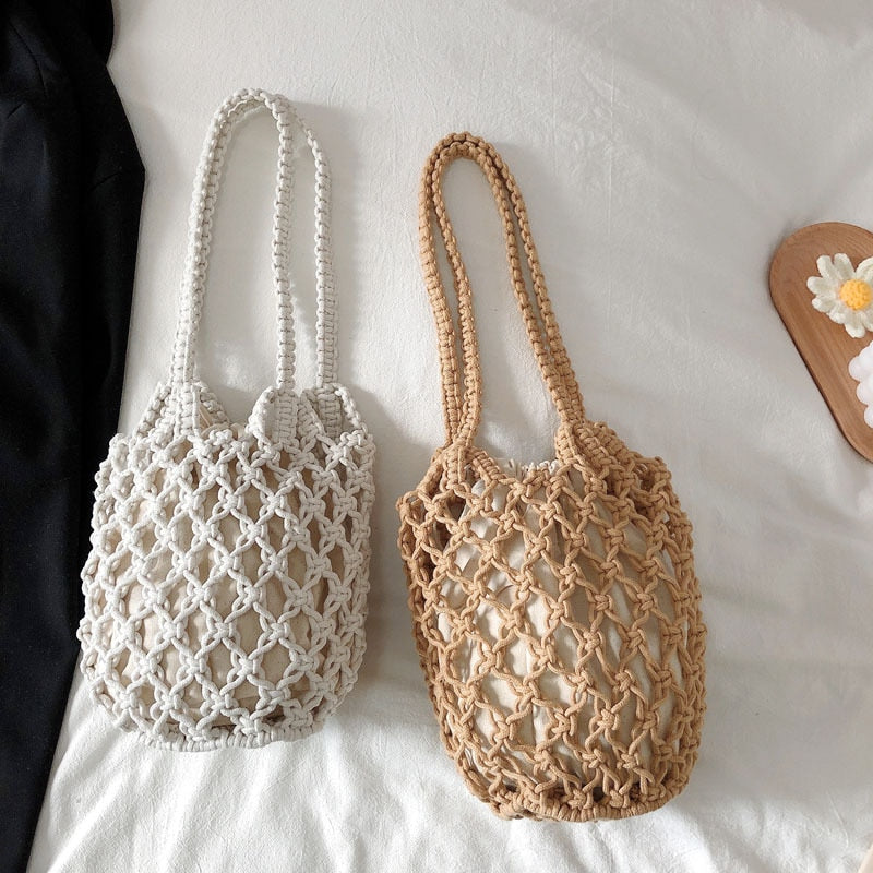 Vintage Mini Woven Shoulder Bag