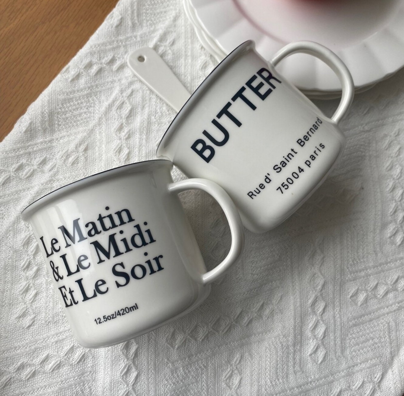 Retro Simple Letter Mug