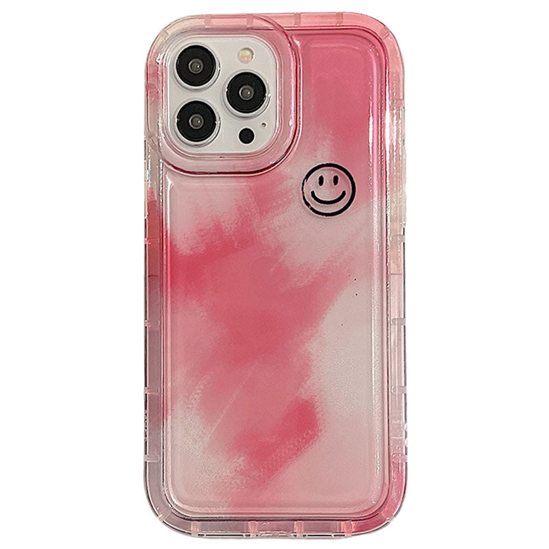 Cute Smiley Watercolor Painting iPhone Case