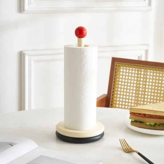 Red Black Ball Paper Towel Holder Rack