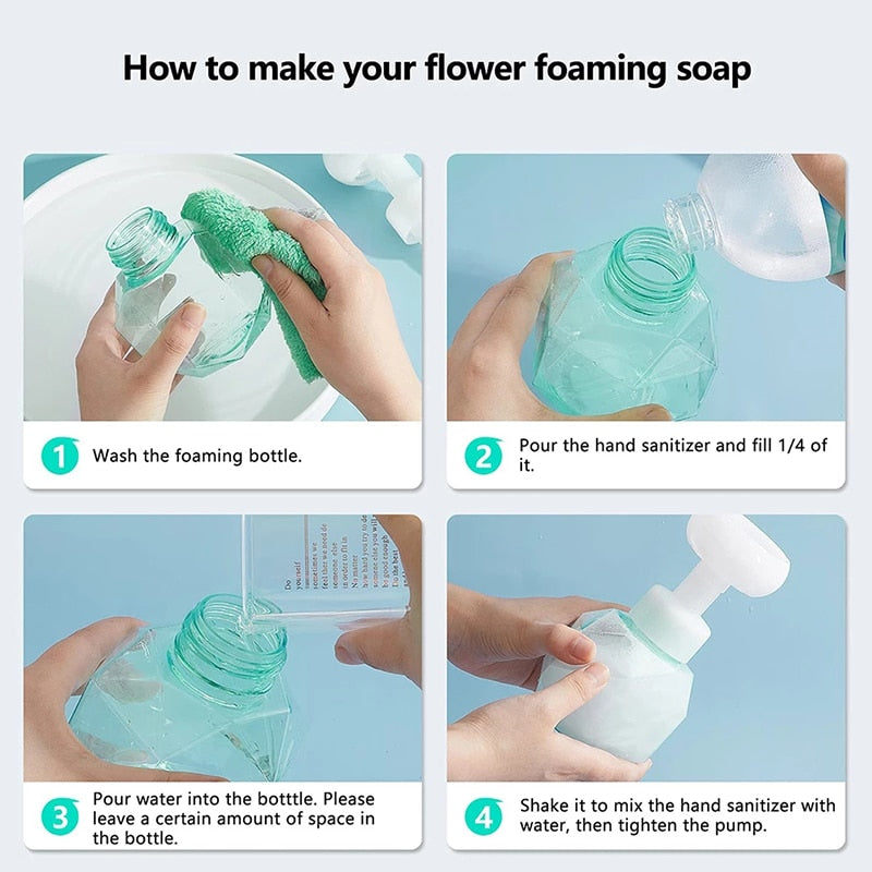 Flower Shaped Foam Liquid Soap Dispenser