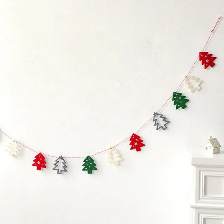 Happy Merry Christmas Felt Banner