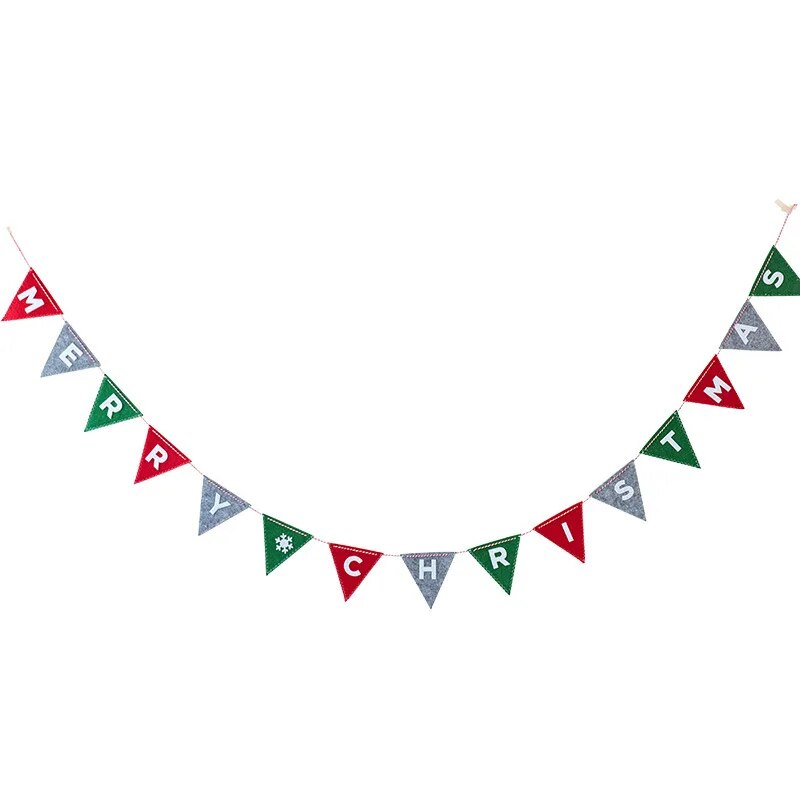 Happy Merry Christmas Felt Banner