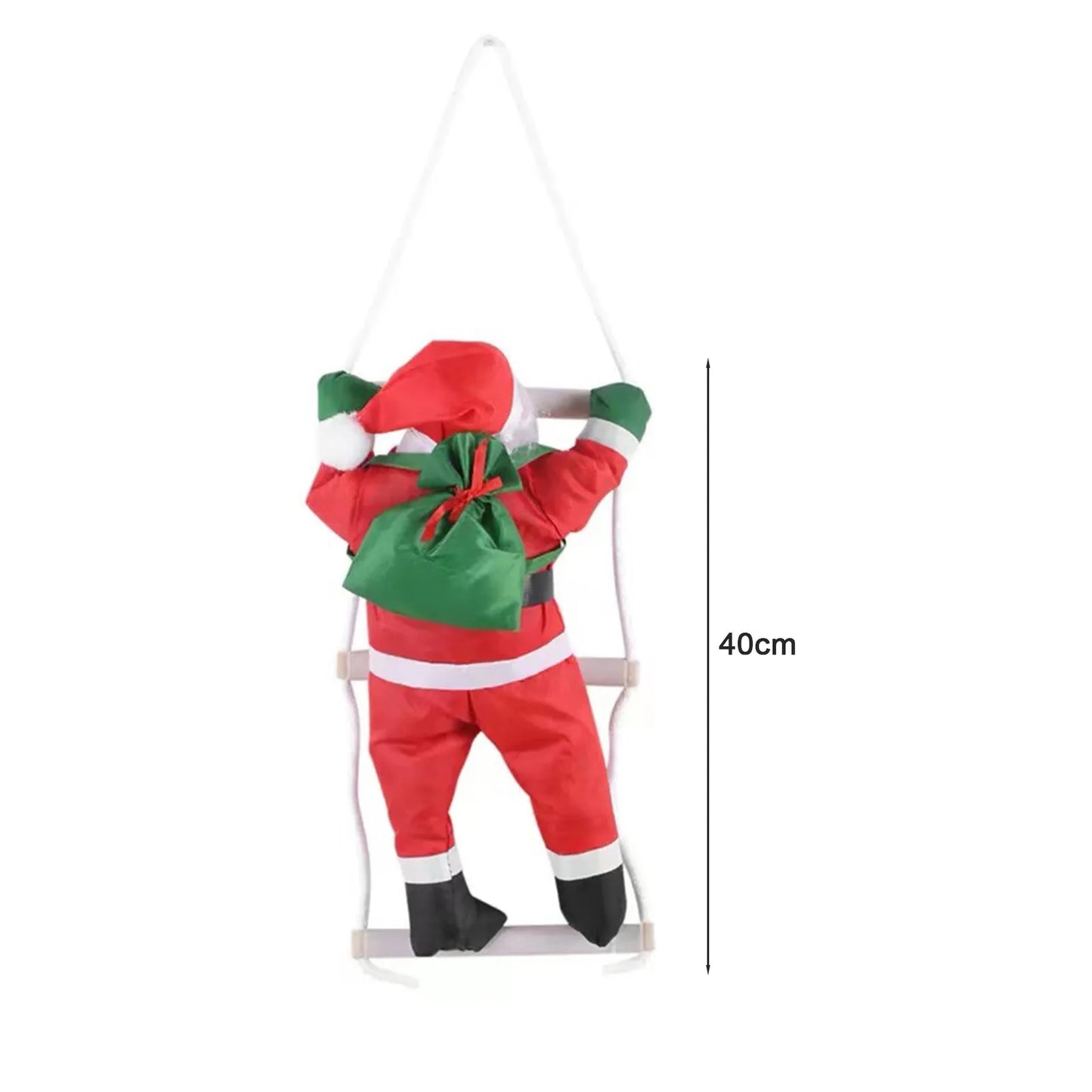 Santa Claus Climbing Tree Ornament