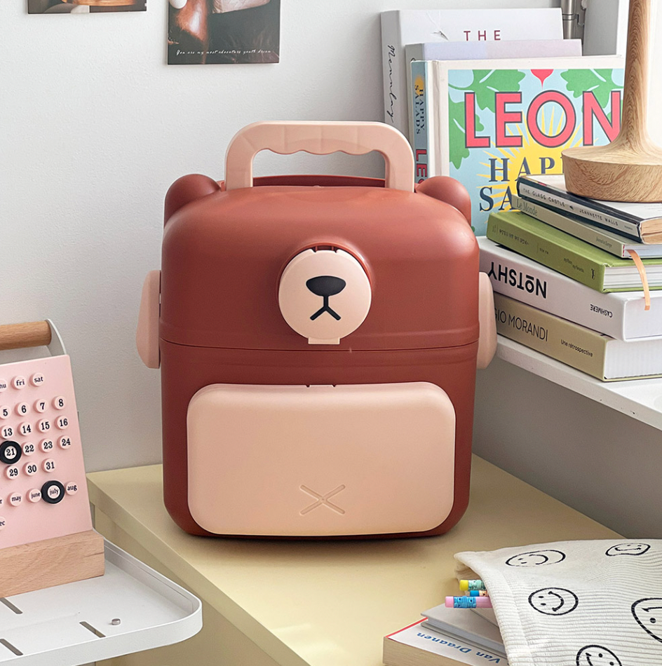 Cute Brown Bear First-Aid Storage Box