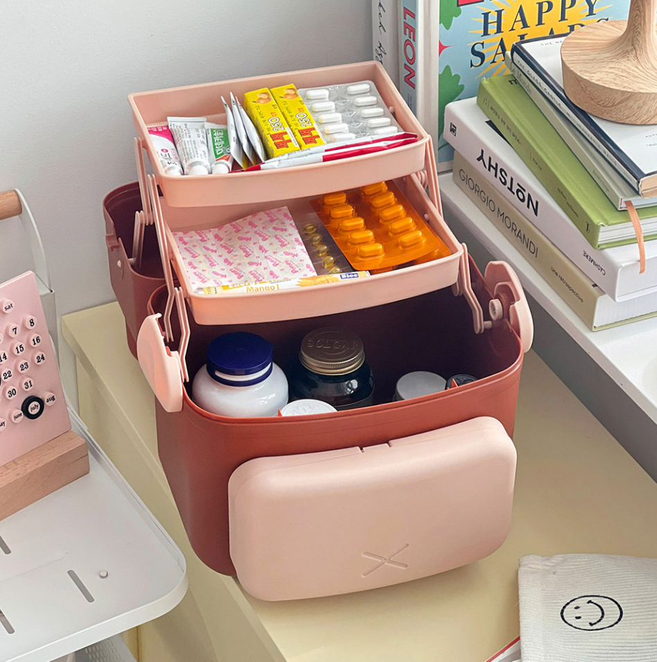 Cute Brown Bear First-Aid Storage Box