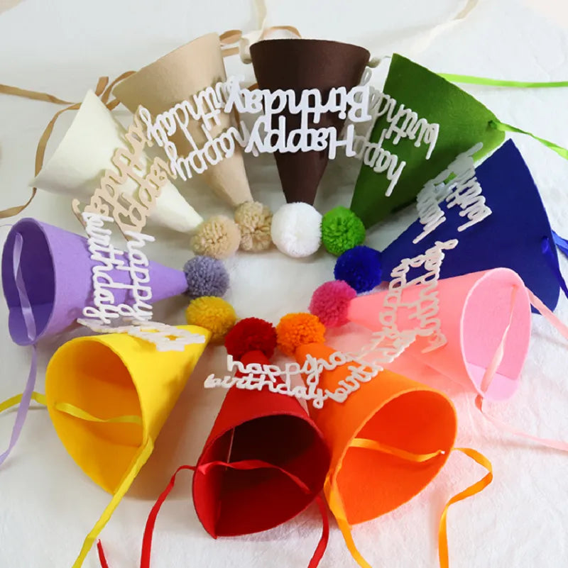 Rainbow color Birthday Hat
