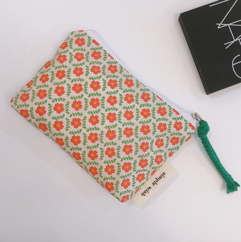 Lovely Flower pattern Cosmetic Pouch Bag