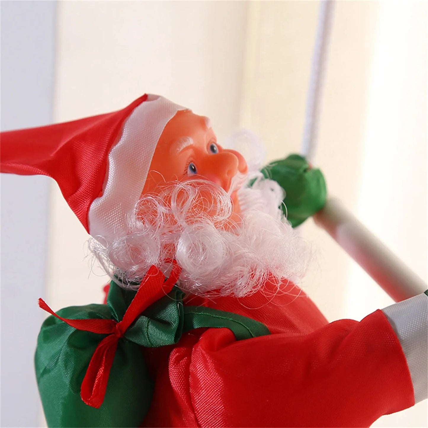 Santa Claus Climbing Tree Ornament