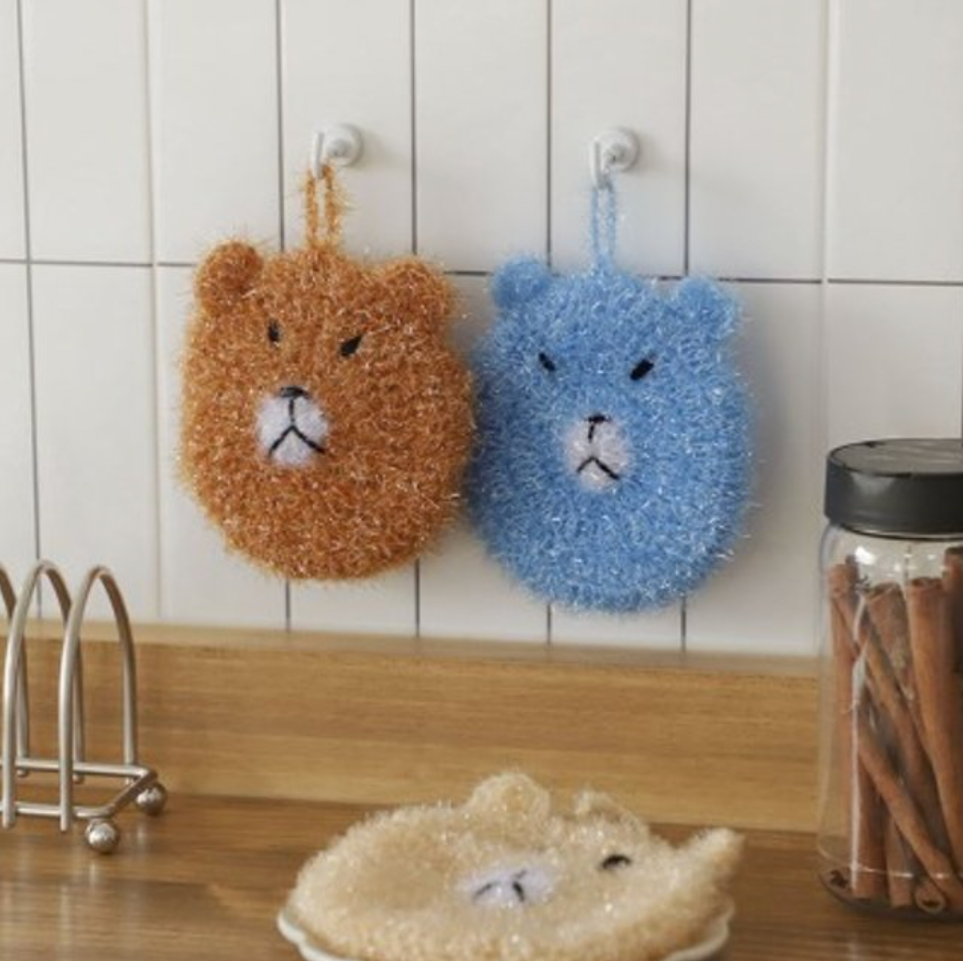 Cute Bear Bro Dish Cloth Susemi set