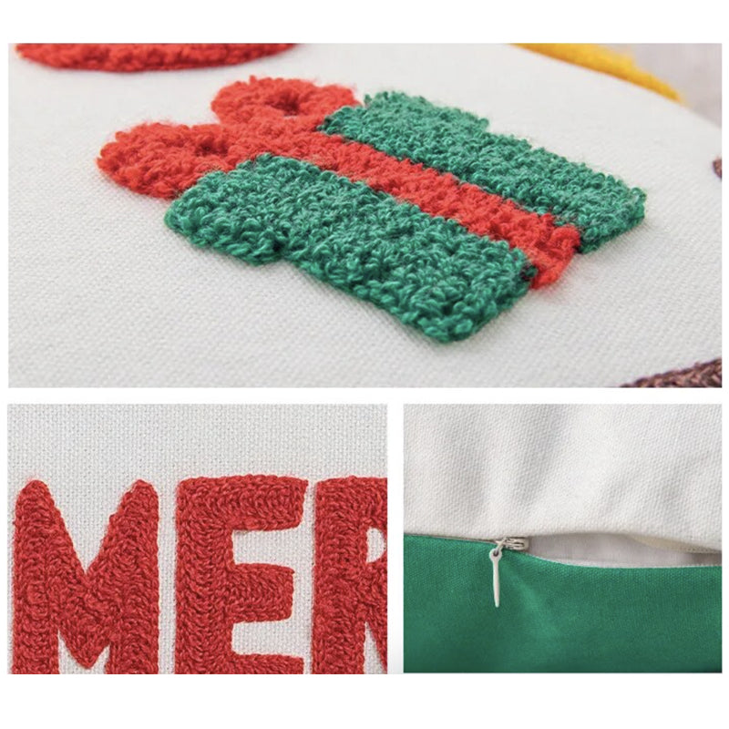 Happy Christmas Decoration Cushion Cover