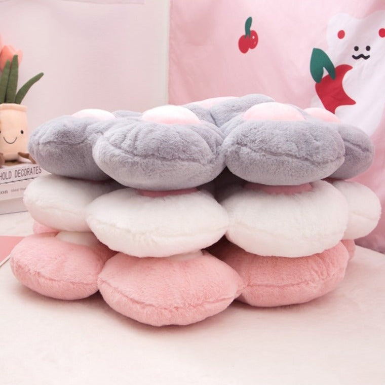 Cute Cat Paw Plush Seat Cushion