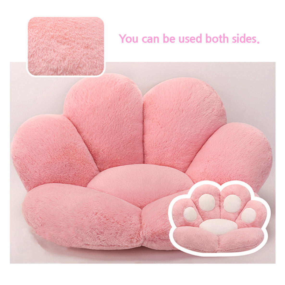Cute Cat Paw Plush Seat Cushion