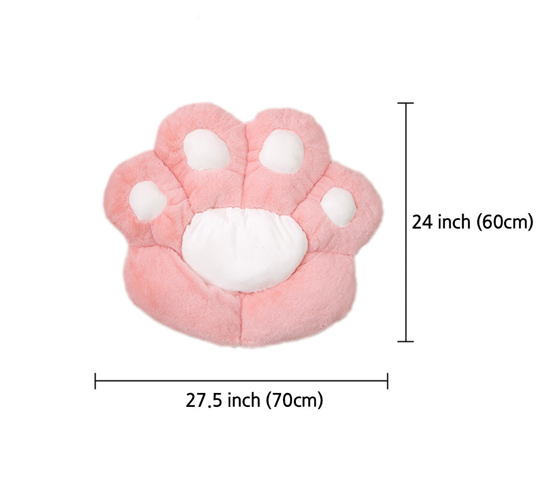 Cute Cat Paw Plush Seat Cushion