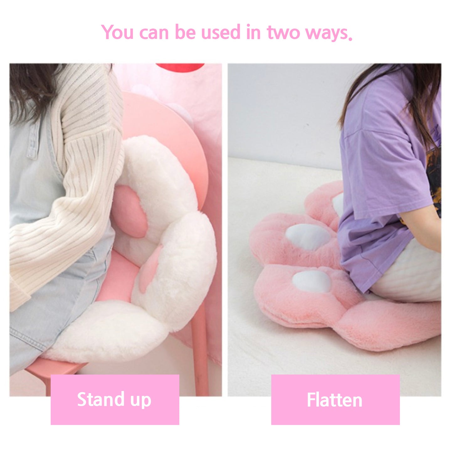 Cute Cat Paw Plush Seat Cushion