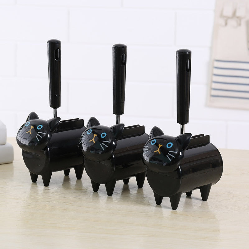 Cute Cat Dust Remover Pet Hair Lint Roller with Holder