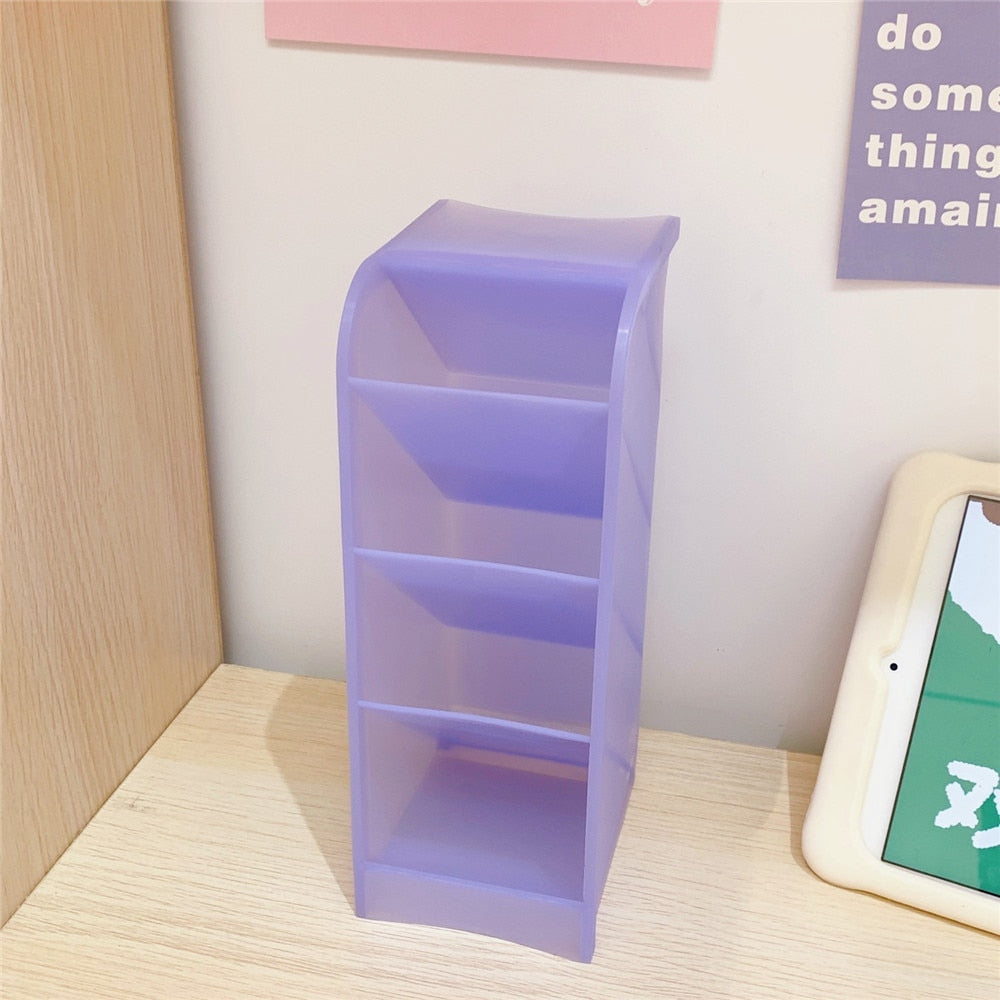 Cute Candy Color 4 Grid Desktop Pen Organizer