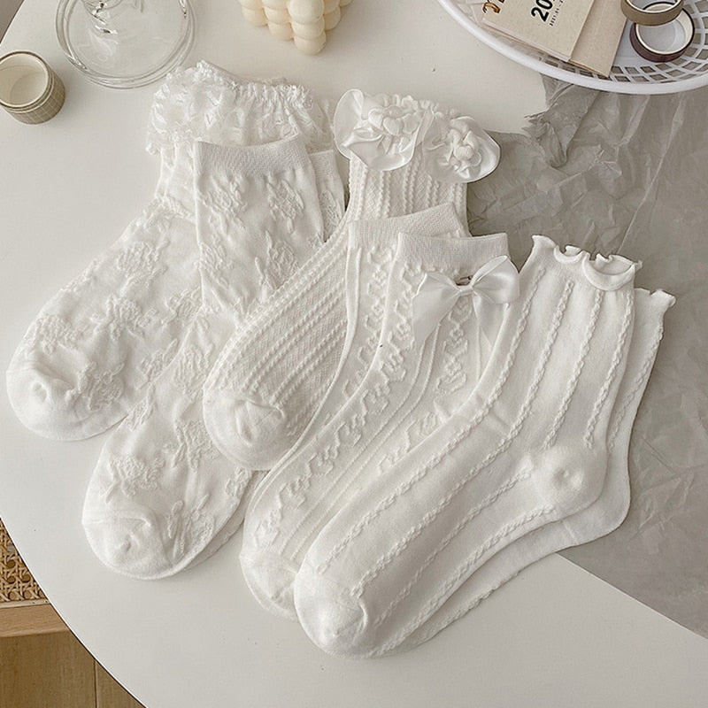 Lovely White Lace Socks