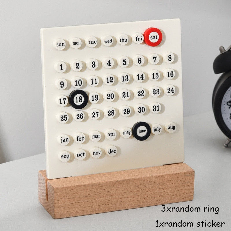 Cute Mini Ring A Date Desk Table Calendar