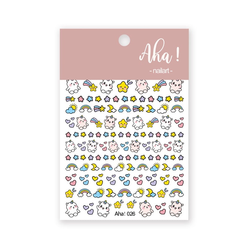 Cute Animals Nail Stickers Nail Art Decorations