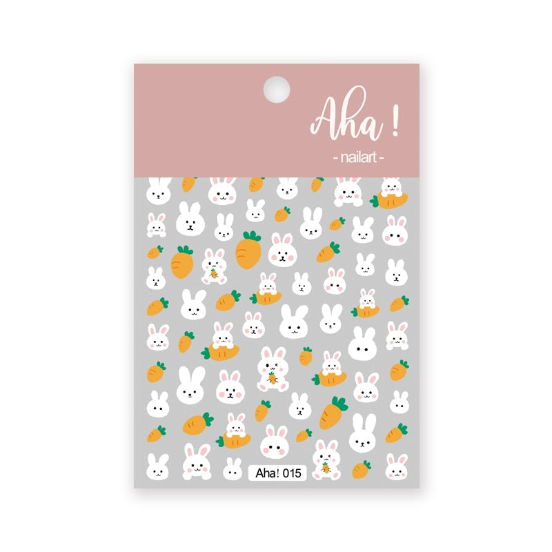Cute Animals Nail Stickers Nail Art Decorations