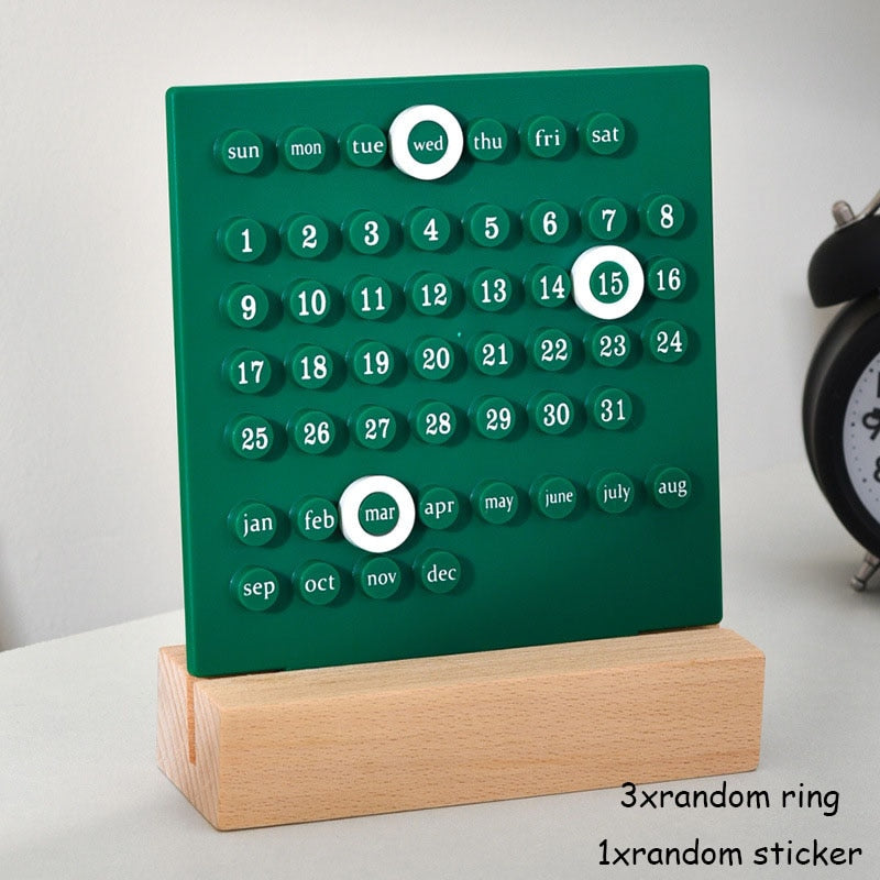 Cute Mini Ring A Date Desk Table Calendar