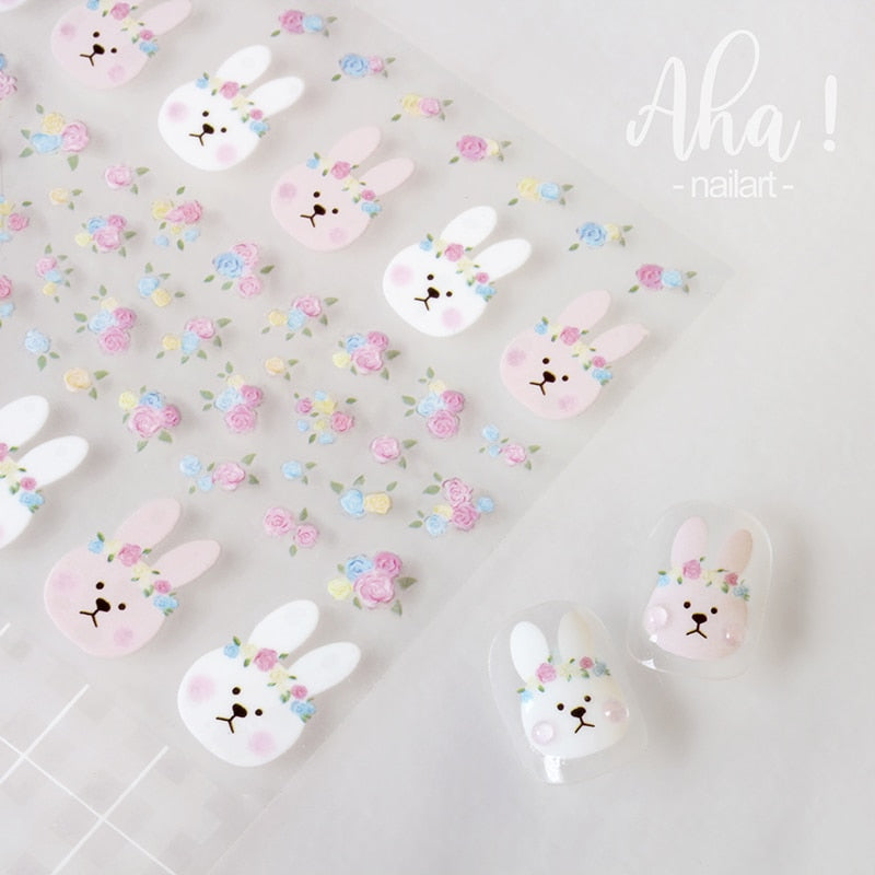 Cute Animals Nail Stickers Nail Art Decorations