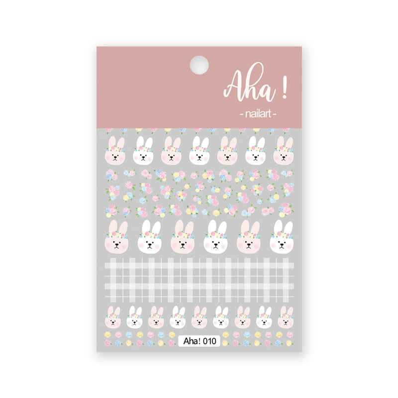 Cute Animals Nail Stickers Nail Art Decorations