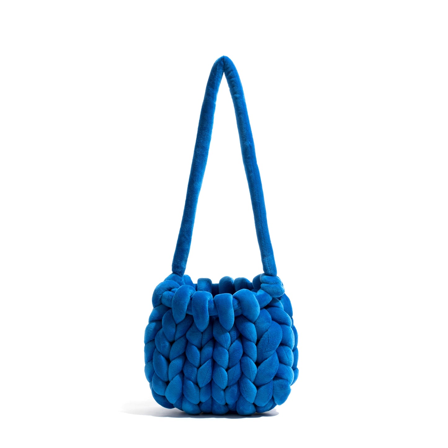 K-style Giant Chunky Plush Yarn Knitted Messenger Bag