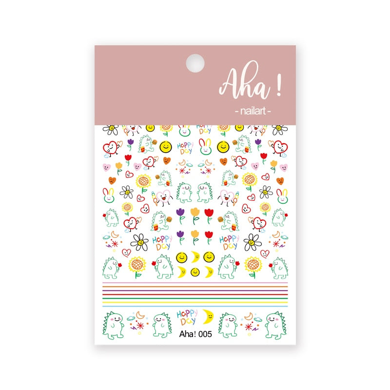Cute Animals Nail Stickers Nail Art Decorations