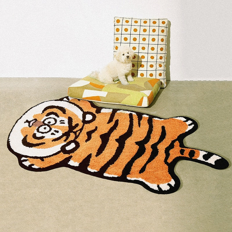 Cute Cartoon Tiger Rug Carpet