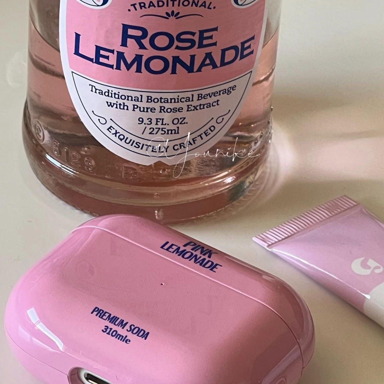 Adorable Pink Lemonade AirPods Case