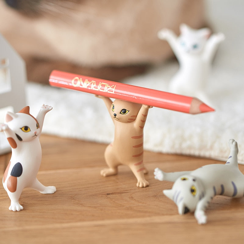 Funny Dancing Cat AirPod Pen Holder set