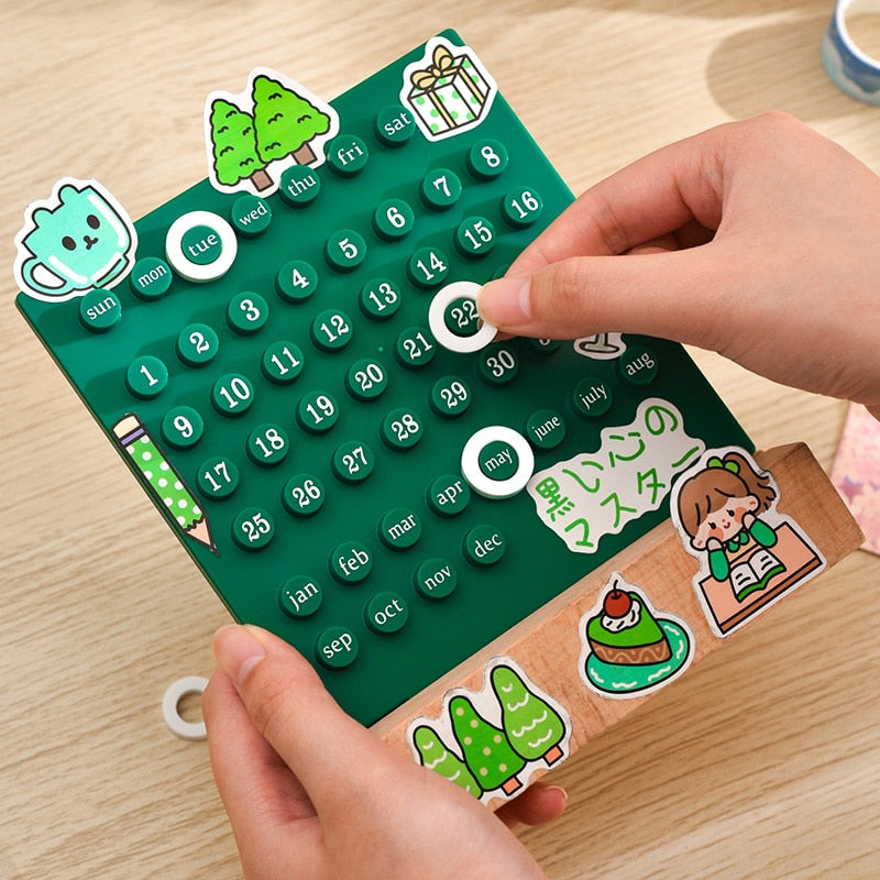 Cute Mini Ring A Date Desk Table Calendar