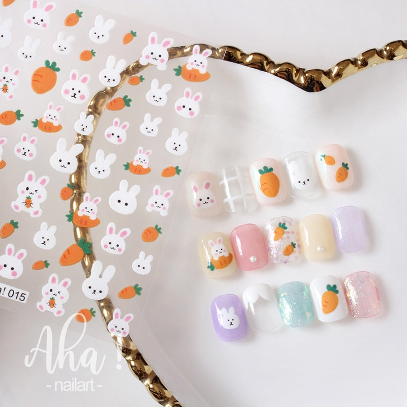 Cute Animals Nail Stickers Nail Art Decorations