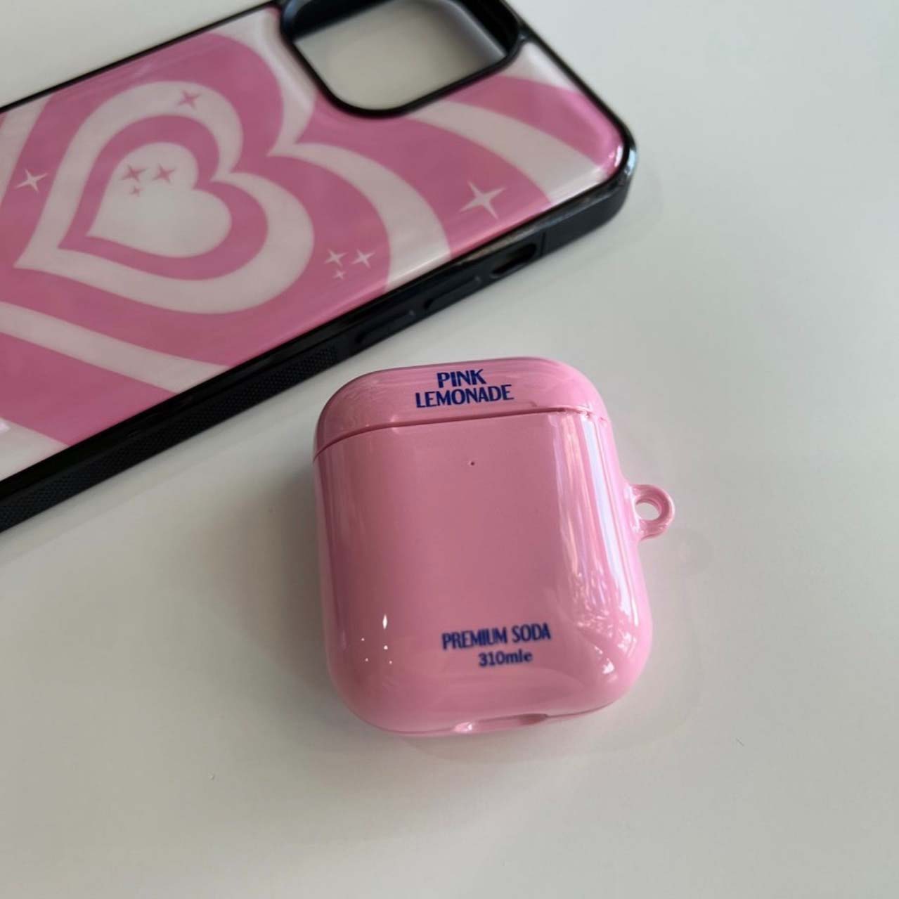 Adorable Pink Lemonade AirPods Case