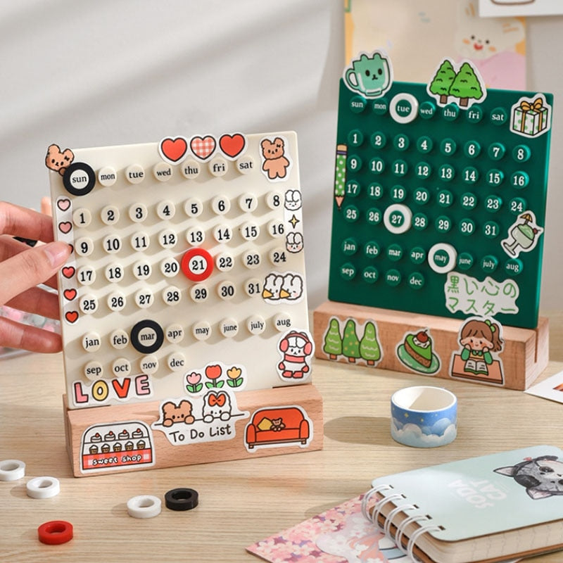 Cute Mini Ring A Date Desk Table Calendar