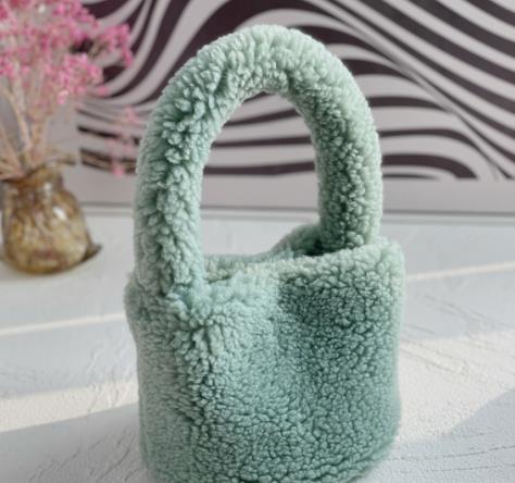 Cute Warm Faux Soft Fur Small Tote Bag