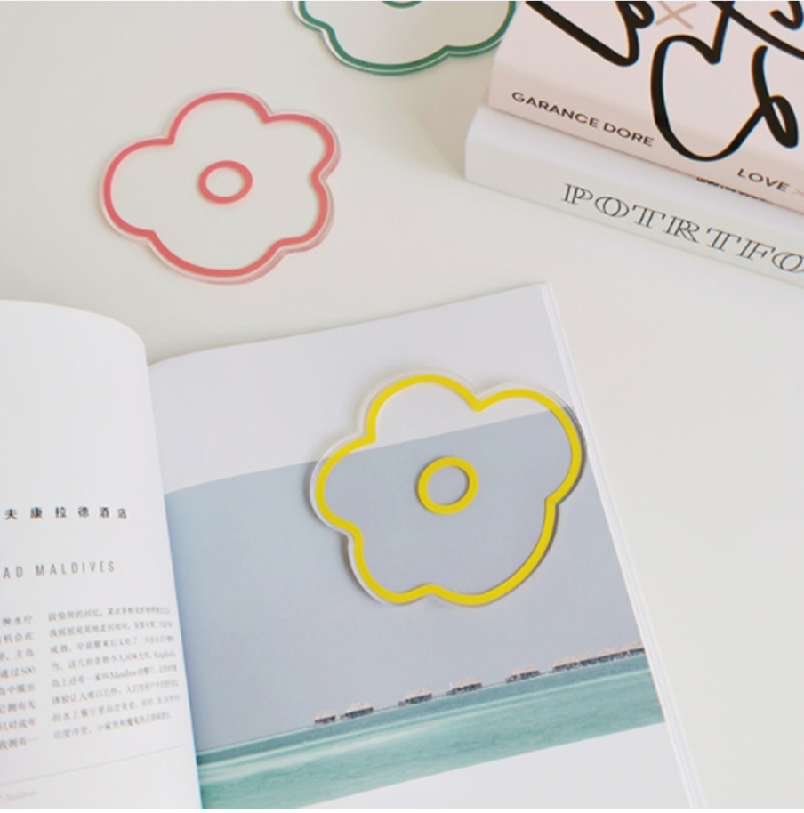 Acrylic Transparent Flower Coaster