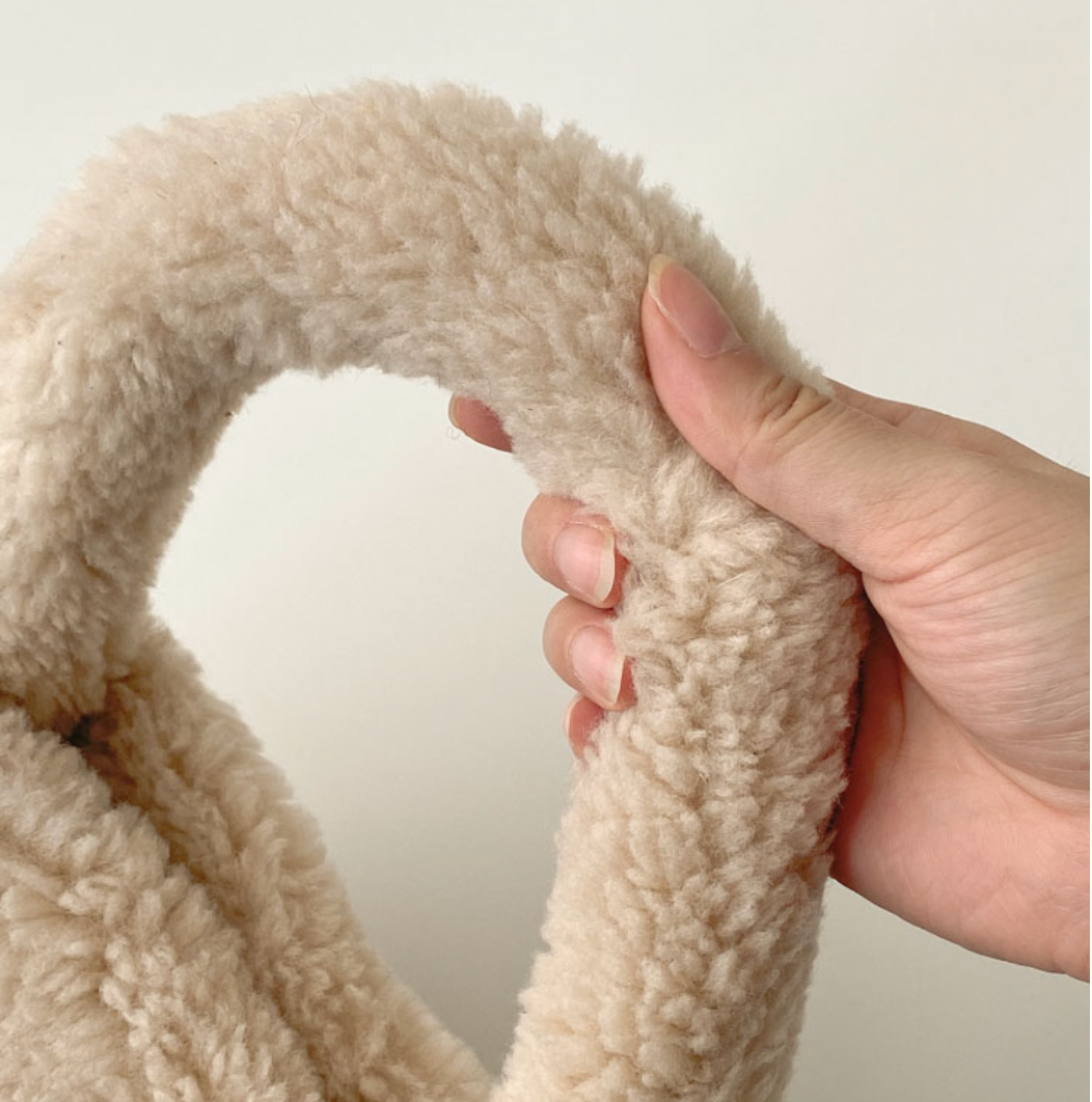 Cute Warm Faux Soft Fur Small Tote Bag