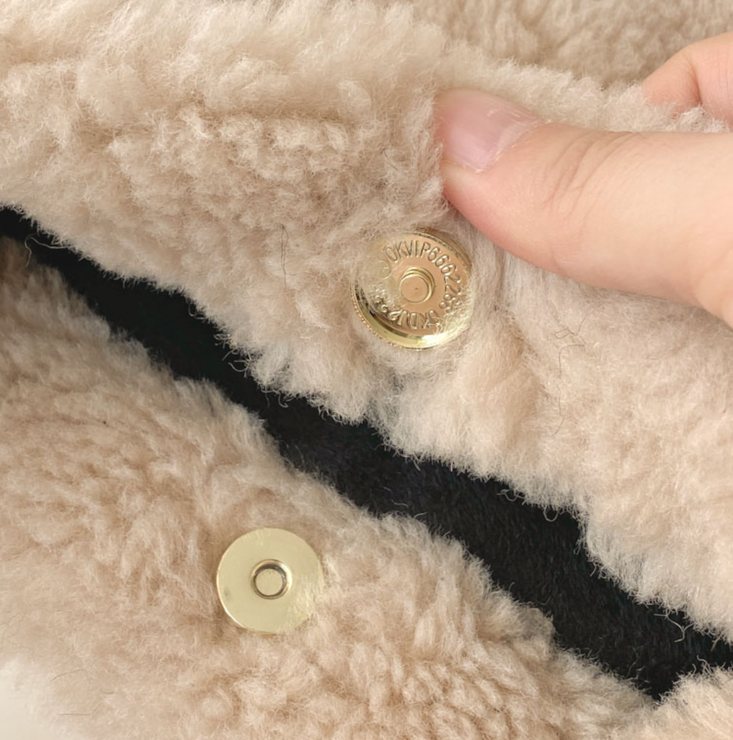 Cute Warm Faux Soft Fur Small Tote Bag
