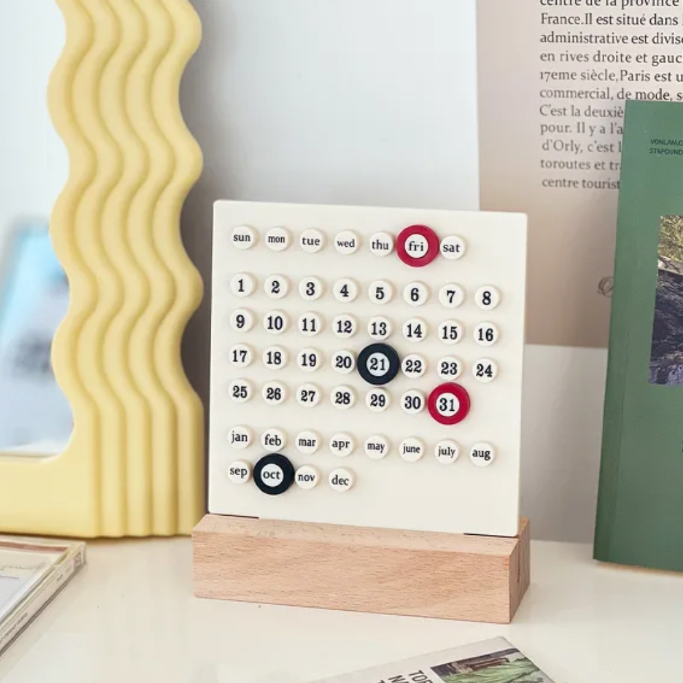 Cute Mini Ring A Date Desk Table Calendar