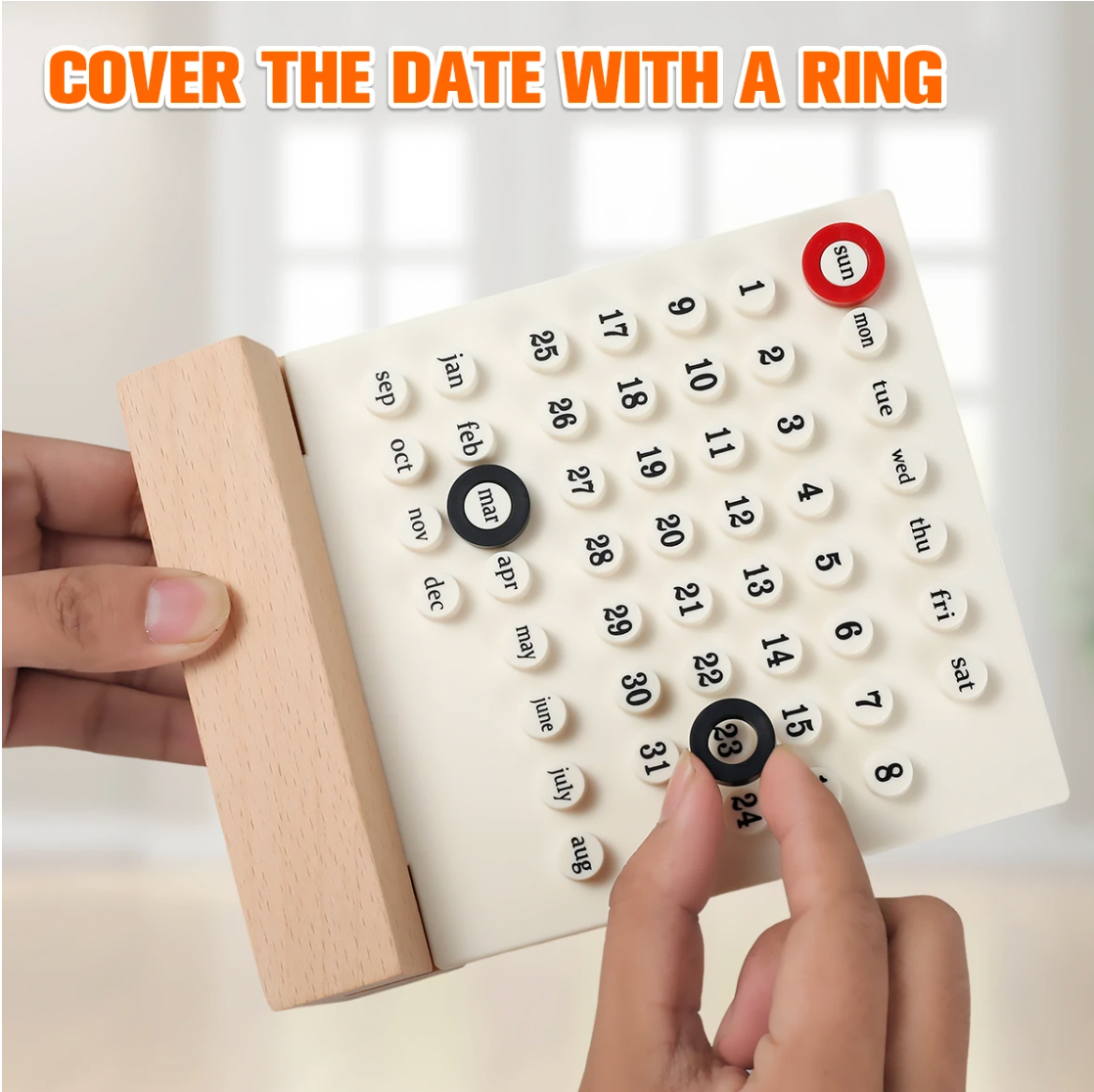 Cute Mini Ring A Date Desk Table Calendar